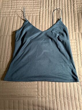 Women's V-Neck Spaghetti Strap Cami Tank Top - Dark Teal